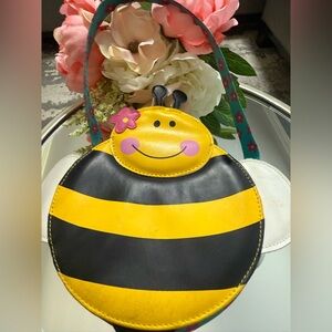 Bee-Themed Yellow and Black Kids Bag